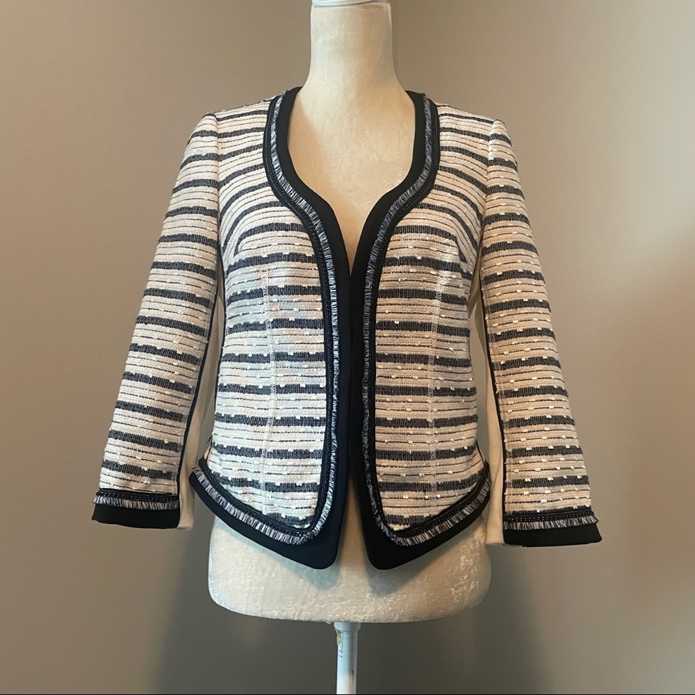 WHBM White House Black Market Striped Blazer - Picture 3 of 9